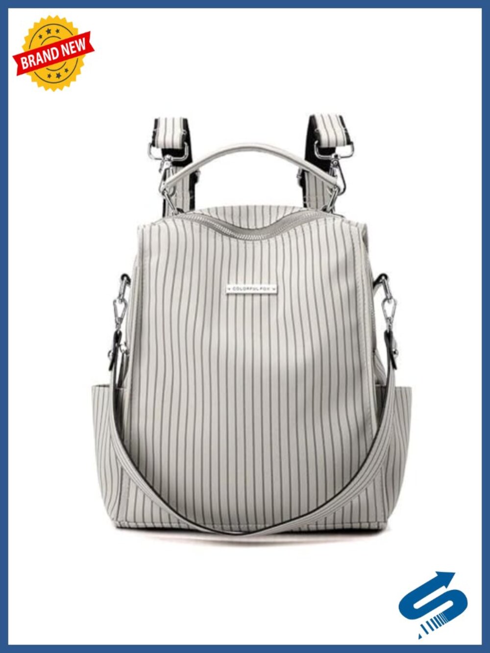 Convertible 3-in-1 Nylon Backpack Purse Handbag Travel Shoulder Bag